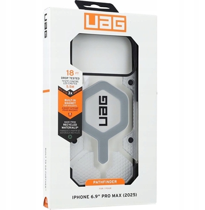 Attēls no UAG Pathfinder Clear MagSafe - etui do iPhone 17 Pro Max kompatybilne z MagSafe (ice/silver)