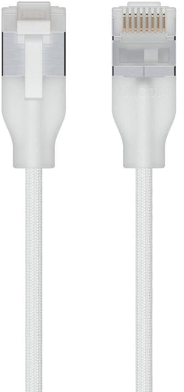 Picture of Ubiquiti UACC-Cable-Patch-EL-C6A-12M-W kabel sieciowy Póprzezroczysty, Biay Cat6a