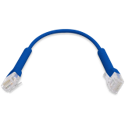 Picture of UBIQUITI ULTRA-THIN PATCH CABLE WITH BENDABLE BOOTS DESIGNED FOR INSTALLATION FLEXIBILITY / BLUE / 0.3 M