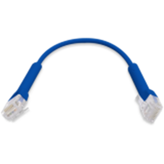 Picture of UBIQUITI ULTRA-THIN PATCH CABLE WITH BENDABLE BOOTS DESIGNED FOR INSTALLATION FLEXIBILITY / BLUE / 0.3 M