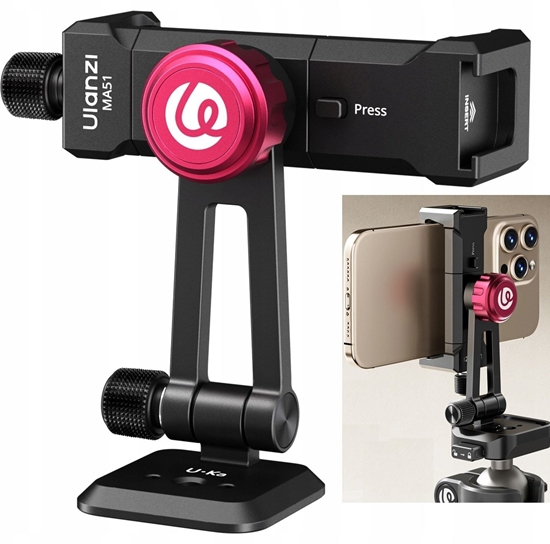 Picture of Uchwyt Na Statyw Uka F38 + Iso Do Telefonu Smartfona / Metal / Ulanzi Ma51