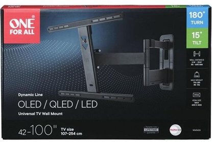 Изображение Uchwyt regulowany uchylny, obrotowy One For All WM5650 do duych TV 42"-100" max 80kg