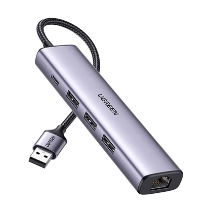 Изображение UGREEN 5in1 USB-A to 3x USB 3.0 + RJ45 + USB-C ada