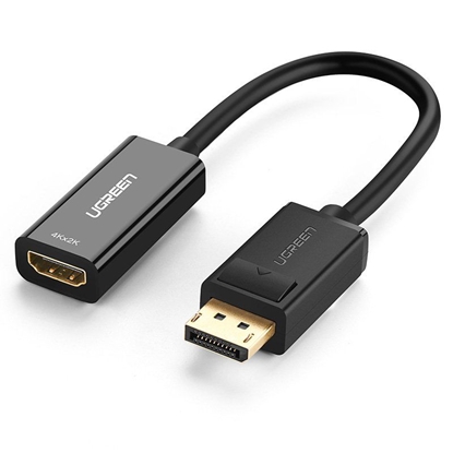 Picture of Ugreen Cable from DisplayPort (Male) to HDMI (Female) (Unidirectional) 1080P 60Hz 12bit Black (40362)
