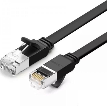 Attēls no Ugreen Paski kabel sieciowy UGREEN z metalowymi wtyczkami, Ethernet RJ45, Cat.6, UTP, 2m (czarny)