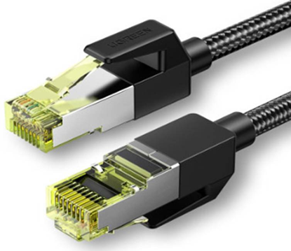 Attēls no Ugreen UGREEN NW150 Kabel sieciowy w oplocie, Ethernet RJ45, Cat.7, F/FTP, 0.5m (czarny)