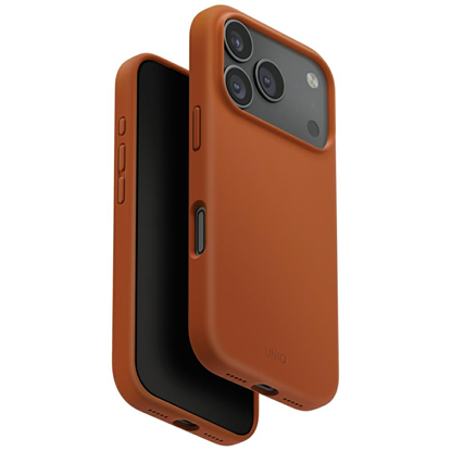 Attēls no UNIQ Lino Case for iPhone 17 Pro Magclick Charging Orange