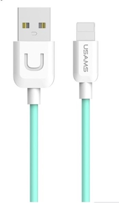 Picture of USAMS Apple US-SJ097 U-Turn Durable TPE Universal Lightning to USB Data & Fast 2A Charger Cable 1m Green