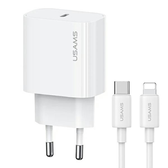 Изображение USAMS Ład. siec. 1xUSB-C T65 PD20W PD Fast Chargin