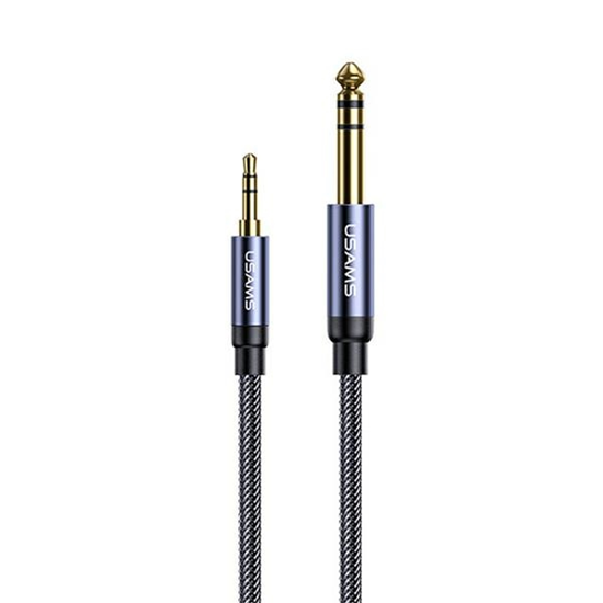 Picture of USAMS Adapter audio jack 3,5mm - 6,35mm 1.2m czarn