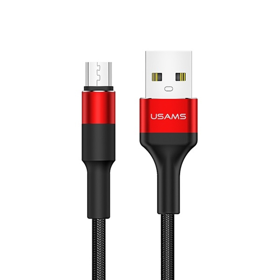Изображение Kabel USB Usams USB-A - microUSB 1.2 m Czerwony (SJ224USB02)