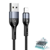 Изображение Kabel USB Usams USB-A - Lightning 1 m Czarny (SJ448ZJ01)