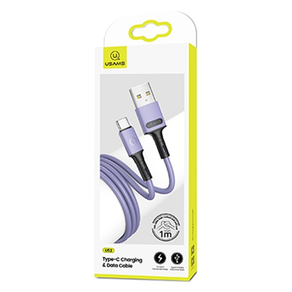 Picture of USAMS Kabel U52 USB-C 2A Fast Charge 1m purpurowy|