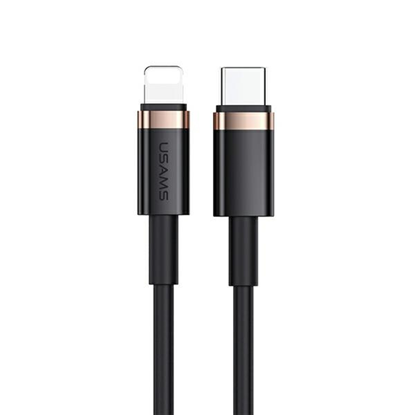 Изображение Kabel USB Usams USB-C - Lightning 1.2 m Czarny (SJ484USB01)