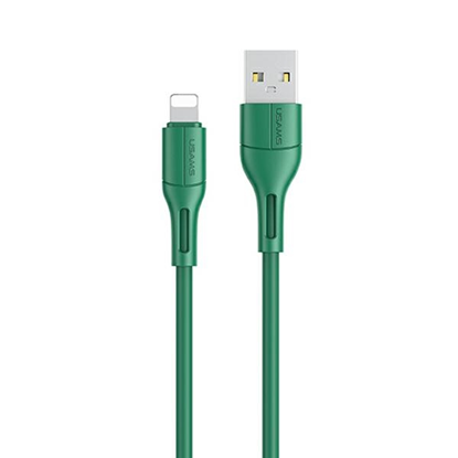 Изображение Kabel USB Usams USB-A - Lightning 1 m Zielony (SJ500USB04)