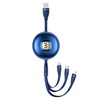 Picture of USAMS Kabel U69 3w1 1m niebieski|blue (lightning|m