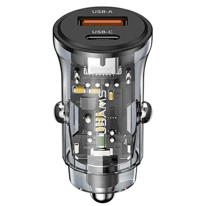 Изображение USAMS Ład. sam. 1xUSB+1xUSB-C C32 30W Fast Charge 