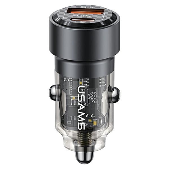 Picture of USAMS Ład. sam. C39 USB+USB-C 60W Fast Charge czar