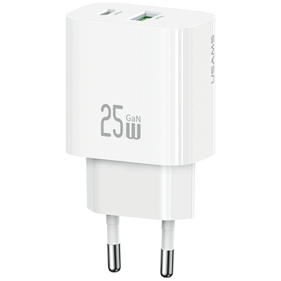 Изображение Wall charger USAMS CC315 T65 25W   1xUSB-C 1xUSB-A