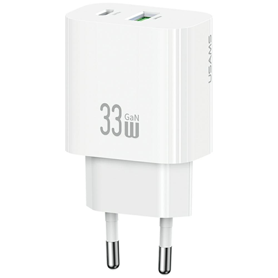 Изображение Wall charger USAMS CC317 T65 33W   1xUSB-C 1xUSB-A