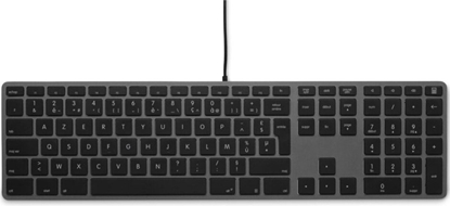 Picture of USB numeric Windows Keyboard KB-3421, 110 keys, 2x USB, aluminum, Windows OS, space gray - French