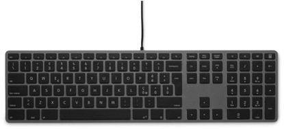 Picture of USB numeric Windows Keyboard KB-3421, 110 keys, 2x USB, aluminum, Windows OS, space gray - Italian