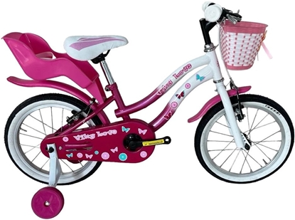 Изображение Vaikikas dviratis Viky Love 14", baltas/roinis