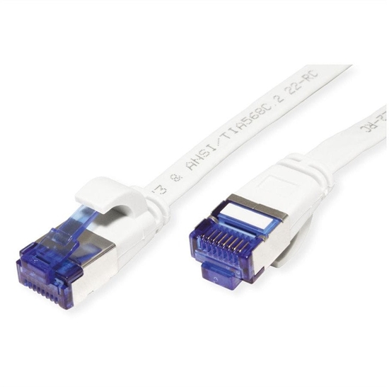 Picture of Value FTP Patch Cord, Cat.6A (Class EA), extra-flat, white, 5 m