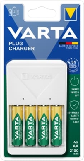 Picture of Varta Ladegerät Plug Charger inkl. 4x AA 2100mAh NEW