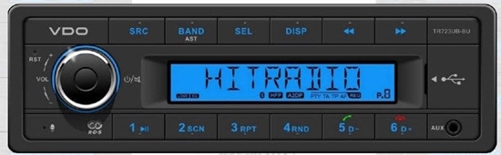 Изображение VDO TR723UB-BU FM RDS Tuner USB/AUX/BT 24V Kurzschacht