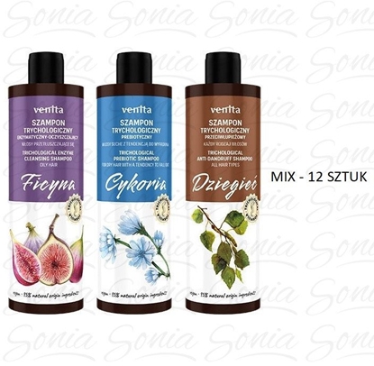 Изображение VENITA Trichological Formula Zestaw MIX - Szampony trychologiczne do wosów 1op.-12 sztuk