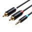 Изображение Kabel Vention Kabel audio adapter 3,5mm mski na 2x mski RCA BCLBK 8m czarny