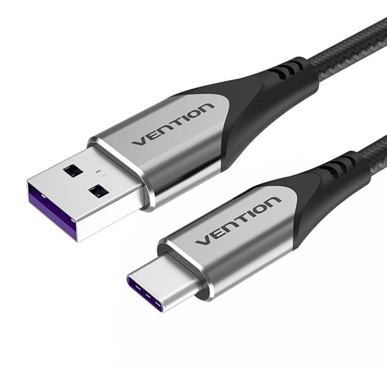 Изображение Kabel USB Vention USB-A - USB-C 1.5 m Szary (COFHG)