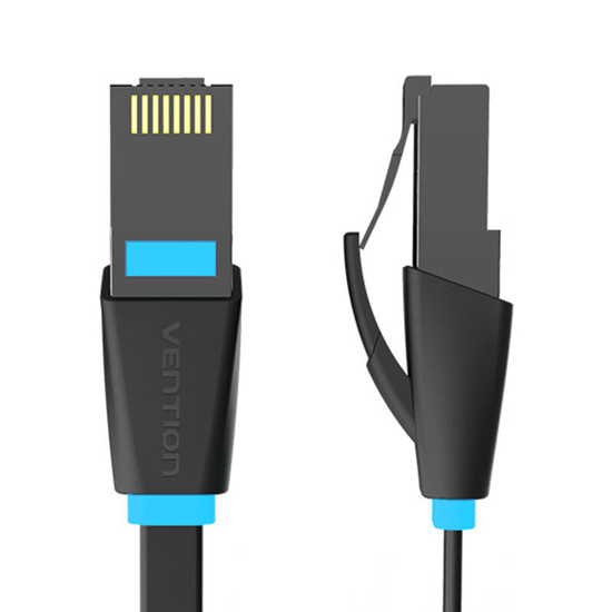 Picture of PATCH CABLE CAT.6 UTP FLAT/1M BLACK IBJBF VENTION