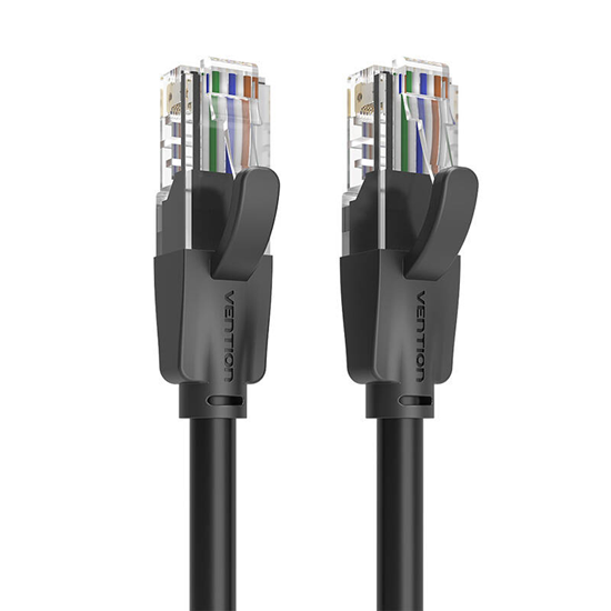 Picture of PATCH CABLE CAT.6 UTP/8M BLACK IBEBK VENTION