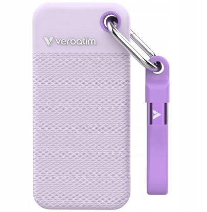 Attēls no Verbatim SSD 2TB Verbatim Pocket incl. two sleeves white & purple