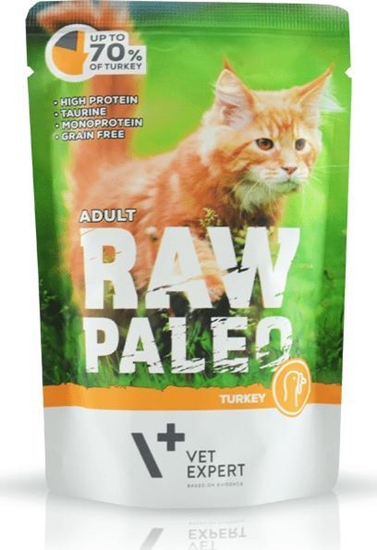 Picture of VetExpert VetExpert Raw Paleo ADULT 100g TURKEY - Mokra Karma dla Kotów 70% INDYKA, Bez zbó