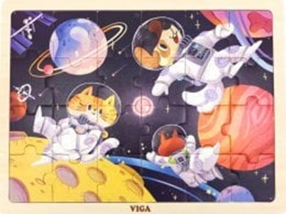 Picture of Viga Viga 44646 Puzzle na podkadce 24 elementy - kosmos