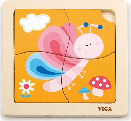 Picture of Viga Viga 50136 Puzzle na podkadce - motylek