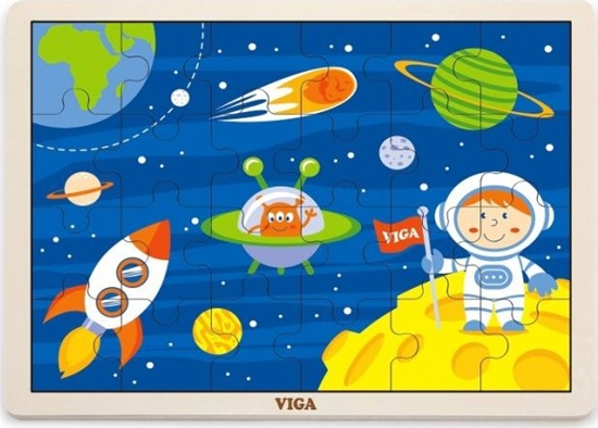 Picture of Viga Viga 51461 Puzzle na podkadce 24 elementy - kosmiczna przygoda