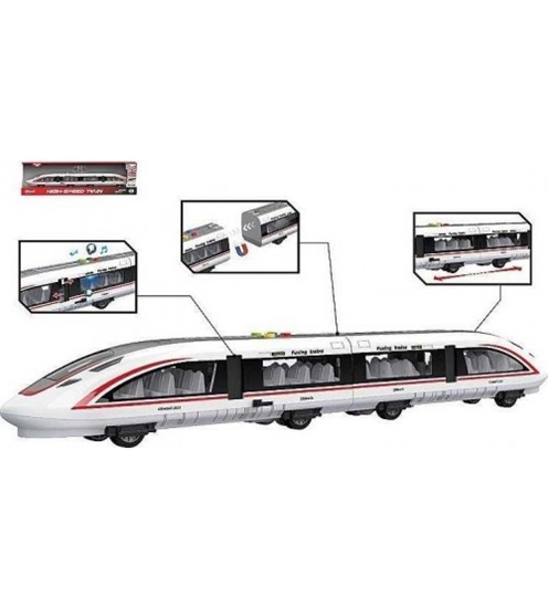 Picture of Vilciens Metro ar skaņas un gaismas efektiem un magnētisku vagonu savienojumu 60x16 cm 614154