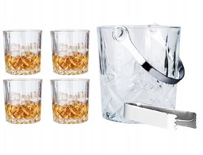 Attēls no Viskio stiklini ir ledo kibirlio komplektas, 6 dali