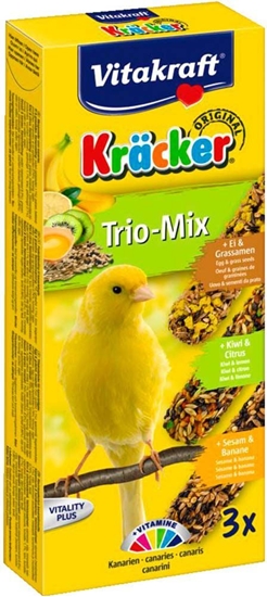 Picture of Vitakraft KRACKER KOLBA KANAREK TRIO-MIX JAJA+KIWI+SEZAM+BANAN
