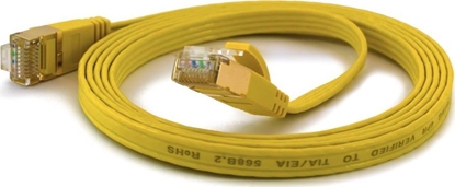 Picture of Wantec Wantec flates CAT6A FTP Patch Cable - 0,2 m - Cat6a - F/UTP (FTP) - RJ- 45 - RJ- 45 - yellow (7058)