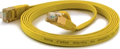 Attēls no Wantec Wantec flates CAT6A FTP Patch Cable - 0,25 m - Cat6a - F/UTP (FTP) - RJ- 45 - RJ- 45 - yellow (7059)