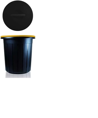 Picture of Waste bin Ecosolution 25L 37 5x37 5x39cm dark gray/yellow 8009115034186