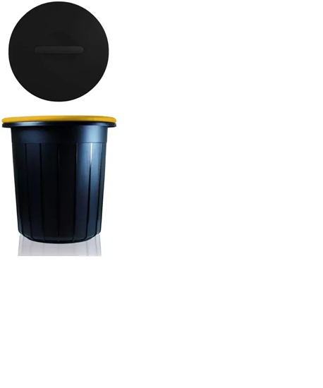 Picture of Waste bin Ecosolution 25L 37 5x37 5x39cm dark gray/yellow 8009115034186