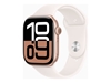 Изображение Watch Series 10 GPS + Cellular, koperta 46 mm z aluminium w kolorze różowego złota z paskiem sportowym w kolorze łagodnego różu - rozmiar S/M