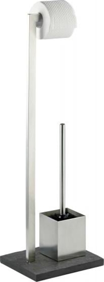Picture of Wenko uchwyt na szczotki toaletowe w rolkach/toaletach Slate Rock 73,5 cm srebrny
