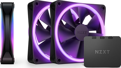 Изображение Wentylator Nzxt F120 RGB DUO 3-pack + Hub (RF-D12TF-B1)